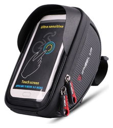 Universele Spatwaterdichte Telefoonhouder Fiets voor Smartphone Zwart afbeelding