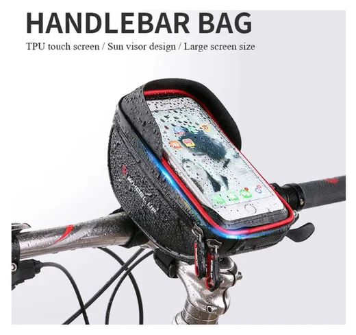 Universele Spatwaterdichte Telefoonhouder Fiets voor Smartphone Zwart afbeelding 2