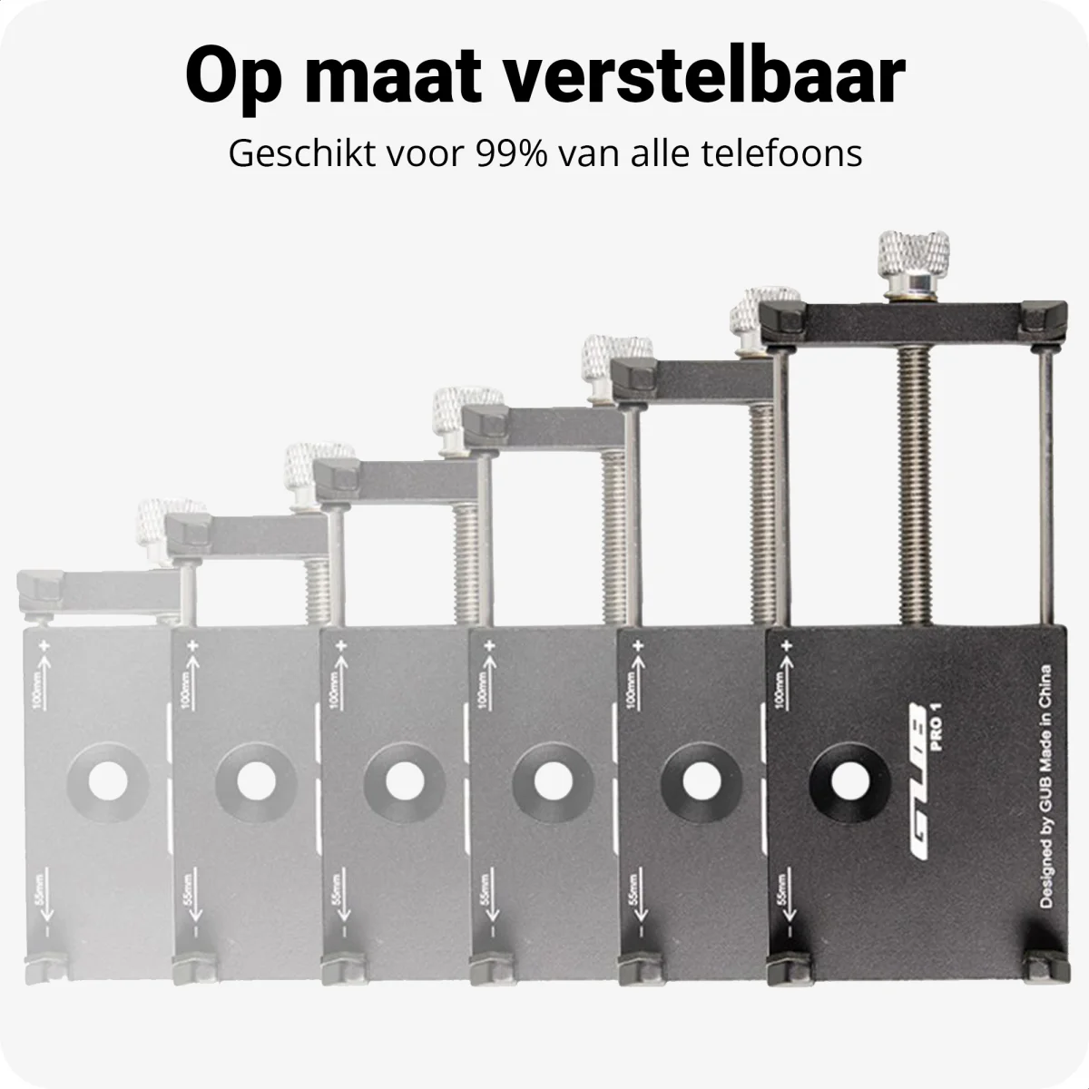 GUB Pro 1 Universele Fiets Telefoonhouder Voor Smartphone Zwart afbeelding 3