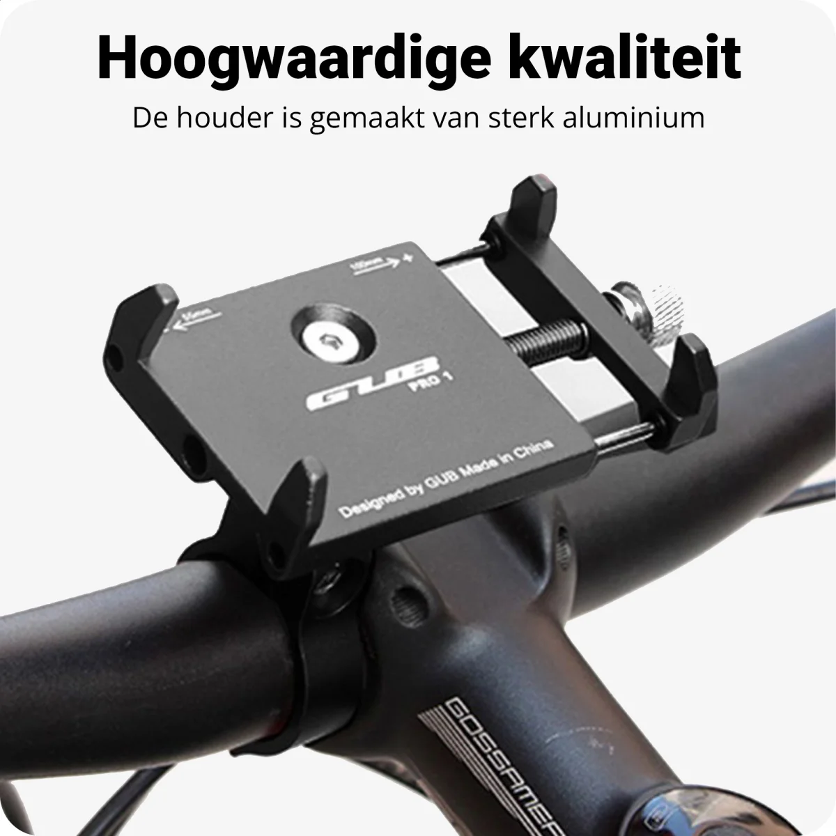 GUB Pro 1 Universele Fiets Telefoonhouder Voor Smartphone Zwart afbeelding 5