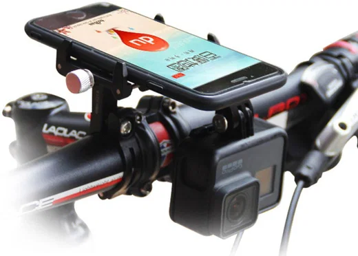 GUB G88 Universele Telefoonhouder Fiets met GoPro Mount Zwart afbeelding 1