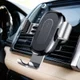 Baseus Gravity Ventilatie Telefoonhouder met Draadloos Opladen Zilver afbeelding 1