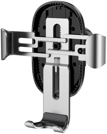 Baseus Gravity Ventilatie Telefoonhouder met Draadloos Opladen Zilver afbeelding 3