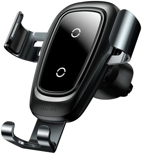 Baseus Metal Gravity Ventilatie Telefoonhouder Draadloos Laden Zwart afbeelding 2
