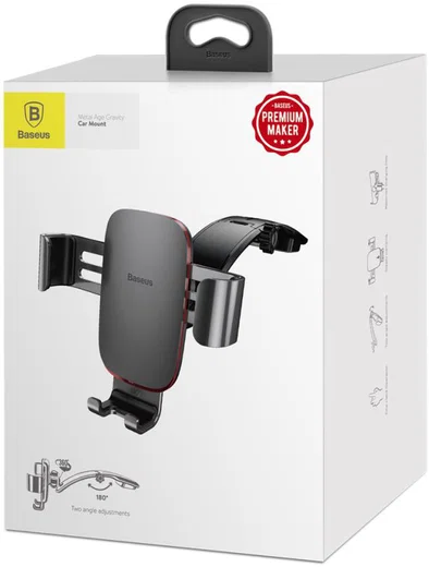 Baseus Metal Age Gravity Smartphonehouder Dashboard Auto Grijs afbeelding 16