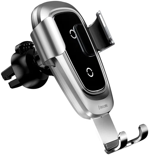 Baseus Metal Gravity Ventilatie Telefoonhouder Draadloos Laden Zilver afbeelding 7