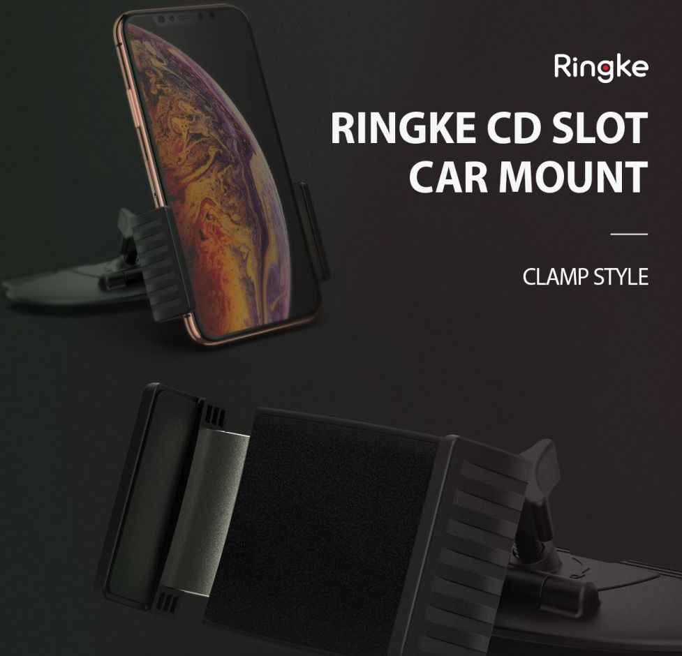 Ringke CD-Speler Houder Clamp Zwart afbeelding 3