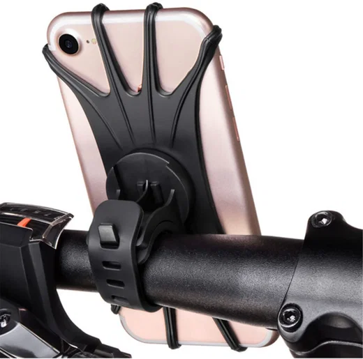 Universele Siliconen Band Telefoonhouder voor Fietsen Zwart afbeelding 1