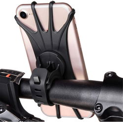 Universele Siliconen Band Telefoonhouder voor Fietsen Zwart afbeelding