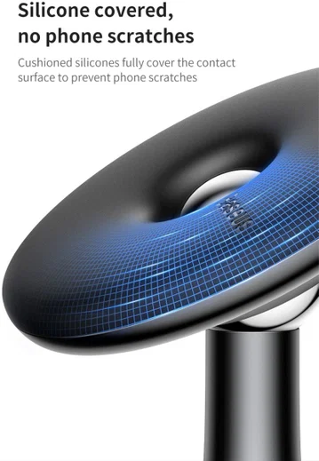 Baseus Star Ring Magnetische Auto Dashboard Telefoonhouder Zilver afbeelding 10