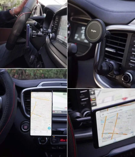 Ringke Power Clip Wing Ventilatie Telefoonhouder Car Mount Zwart afbeelding 5