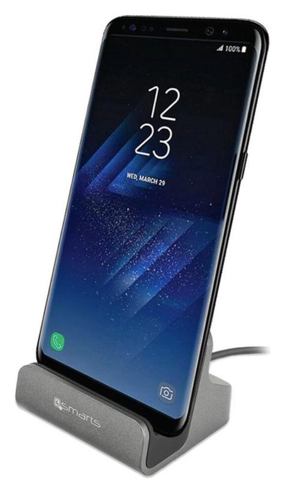 4smarts VoltDock USB-C Houder met Oplader Grijs afbeelding 2