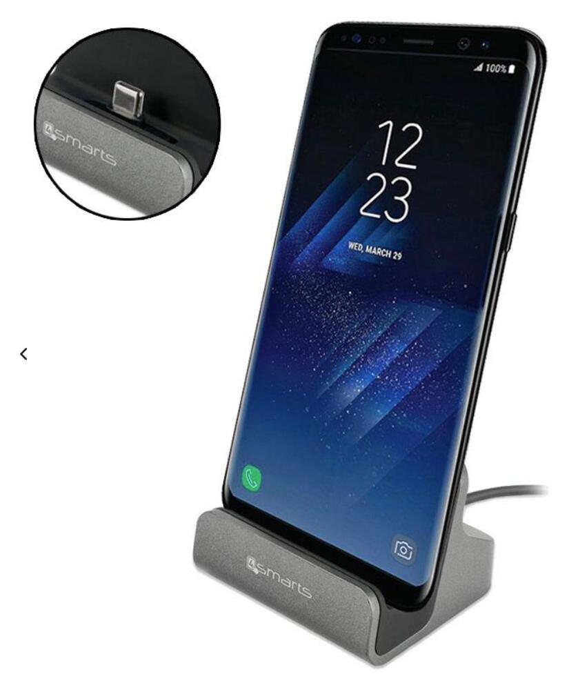 4smarts VoltDock USB-C Houder met Oplader Grijs afbeelding 4