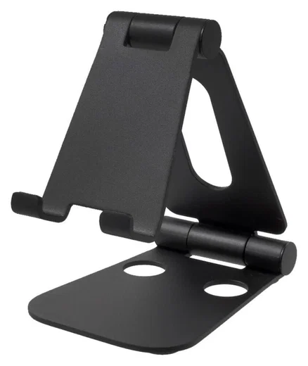 Universele Verstelbare Aluminium Houder Smartphone en Tablet Zwart afbeelding 2