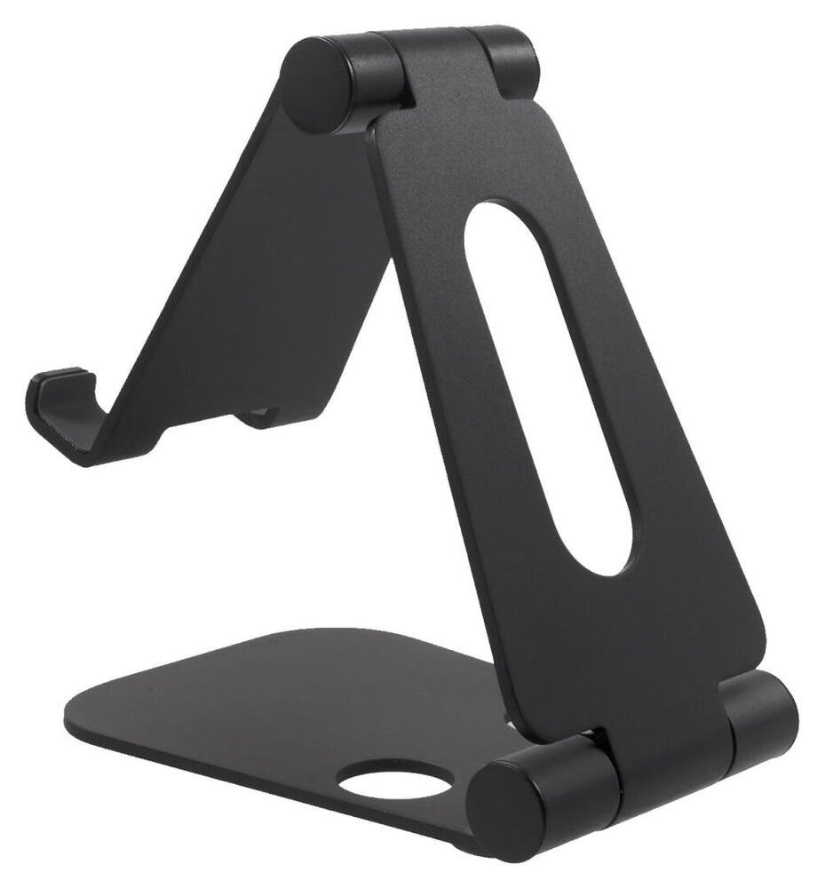 Universele Verstelbare Aluminium Houder Smartphone en Tablet Zwart afbeelding 8