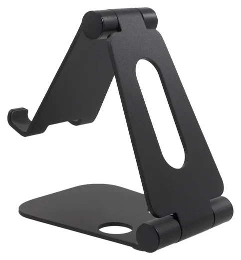 Universele Verstelbare Aluminium Houder Smartphone en Tablet Zwart afbeelding 8