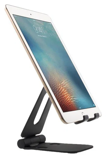 Universele Verstelbare Aluminium Houder Smartphone en Tablet Zwart afbeelding 7