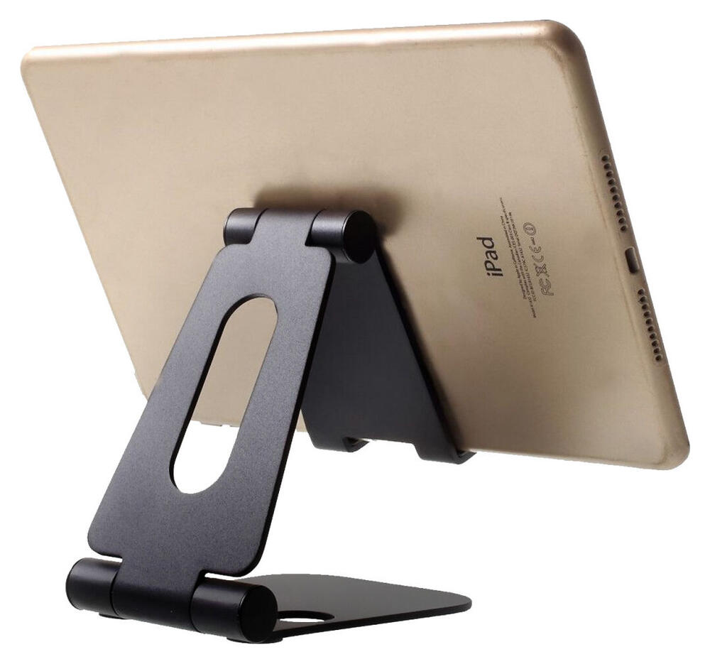 Universele Verstelbare Aluminium Houder Smartphone en Tablet Zwart afbeelding 6