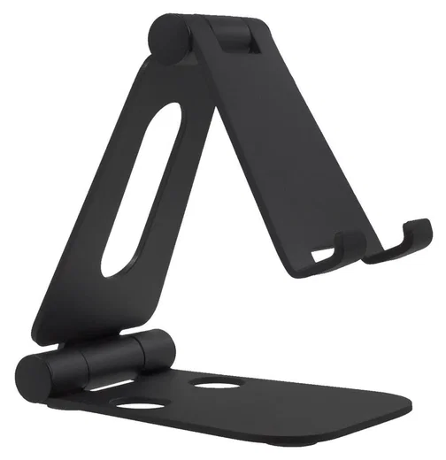 Universele Verstelbare Aluminium Houder Smartphone en Tablet Zwart afbeelding 3