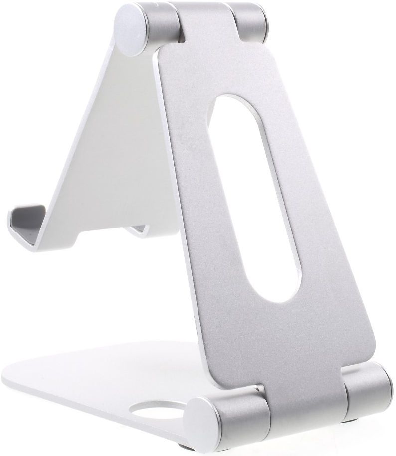 Universele Verstelbare Aluminium Houder Smartphone en Tablet Zilver afbeelding 4
