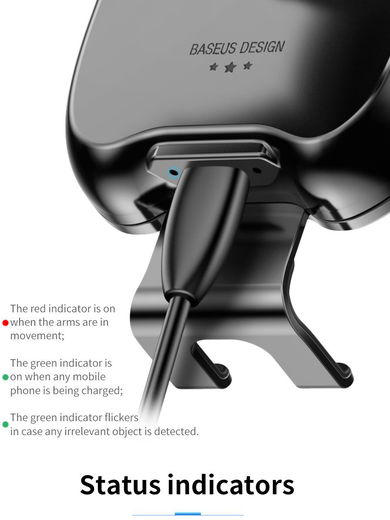 Baseus Automatisch Klemmende Auto Houder Met QI Draadloos Opladen afbeelding 13