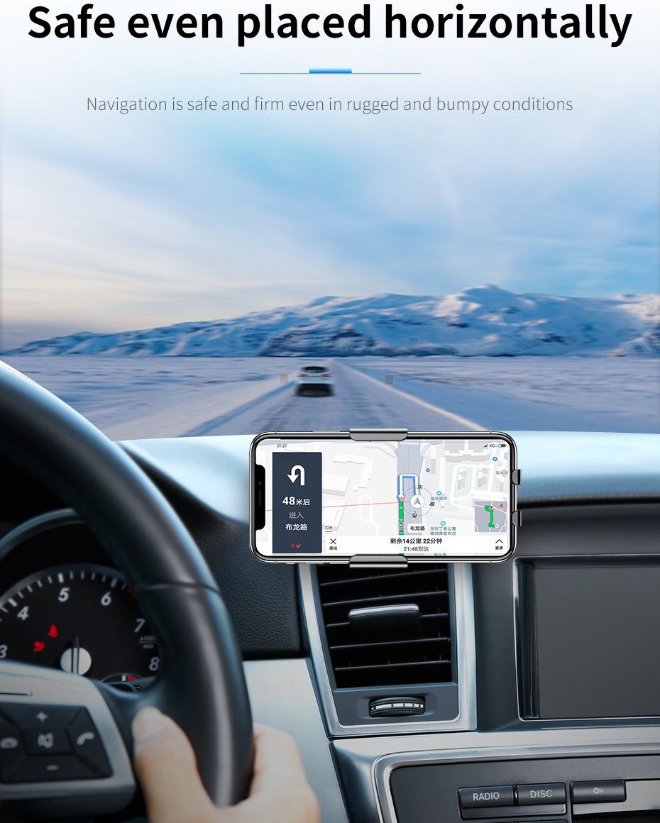 Baseus Automatisch Klemmende Auto Houder Met QI Draadloos Opladen afbeelding 16