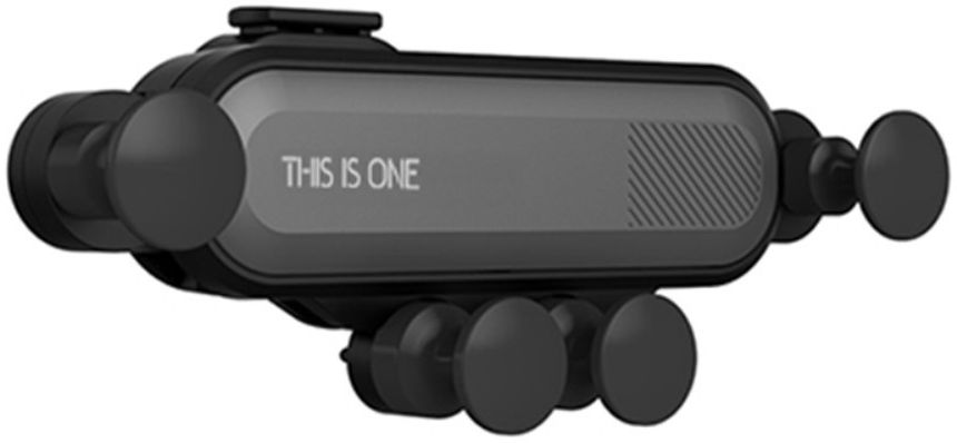 This Is One Gravity Compacte Ventilatierooster Telefoonhouder Zwart afbeelding 1