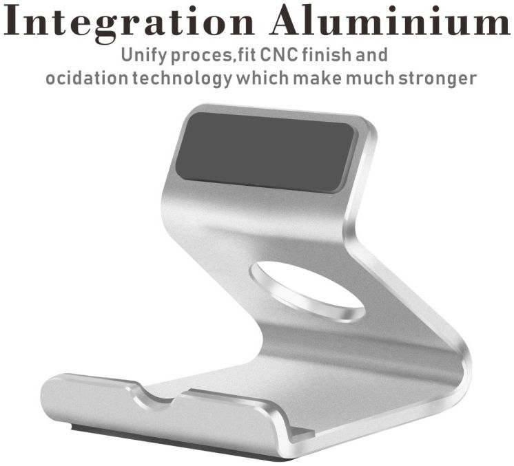 Universele Bureau Telefoon en Tablet Houder Zilver afbeelding 6