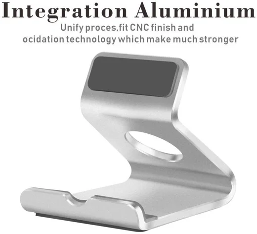 Universele Bureau Telefoon en Tablet Houder Zilver afbeelding 6