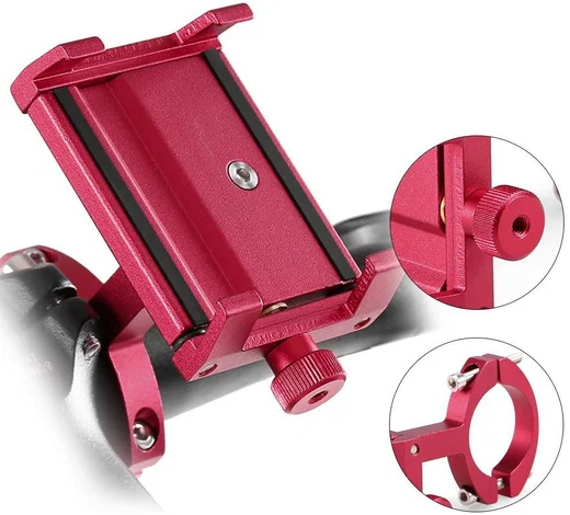 Universele Aluminium Smartphonehouder voor Fietsen Rood afbeelding 1
