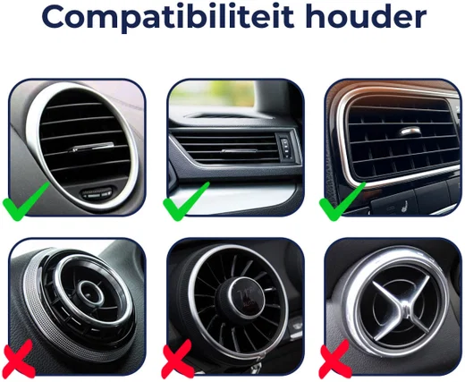 Hoco Ventilatieroosterhouder Smartphone Zwart afbeelding 4