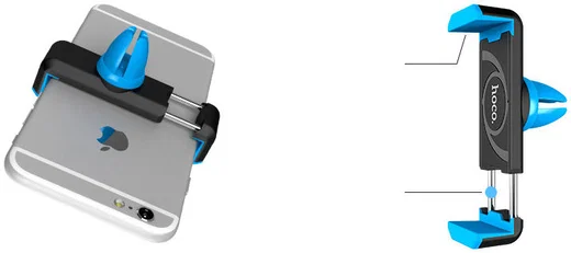 Hoco Ventilatieroosterhouder Smartphone Zwart afbeelding 14