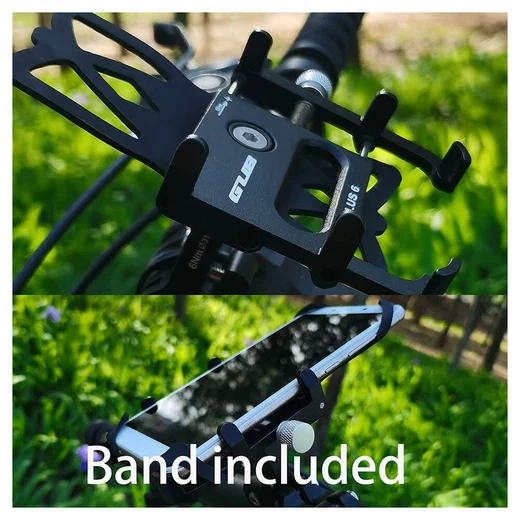 GUB Plus 6 Universele Aluminium Telefoonhouder voor Fietsen Zwart afbeelding 3