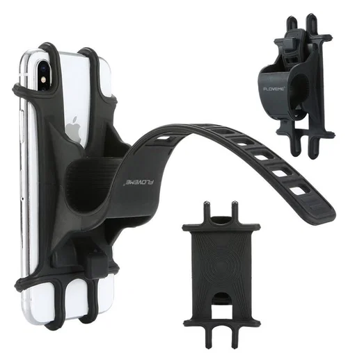 Universele en Schokbestendige Telefoonhouder Fiets/Mountainbike Zwart afbeelding 3