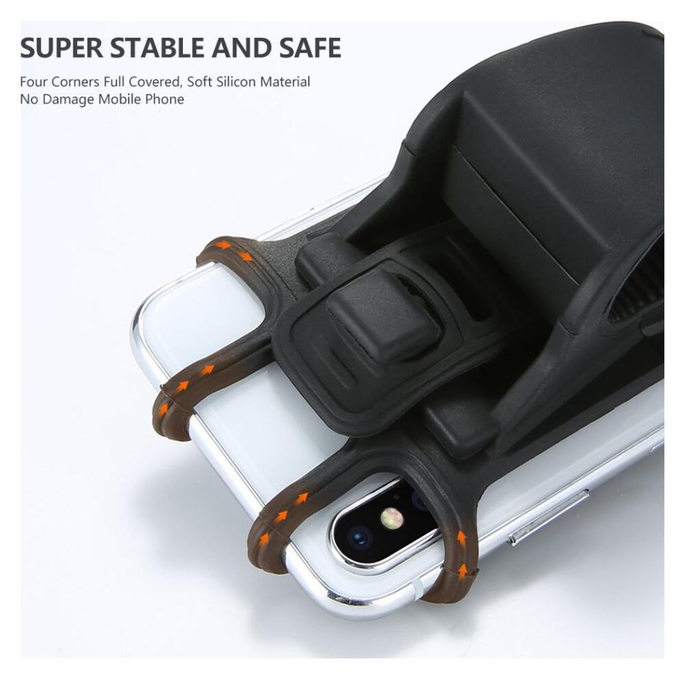 Universele en Schokbestendige Telefoonhouder Fiets/Mountainbike Zwart afbeelding 5