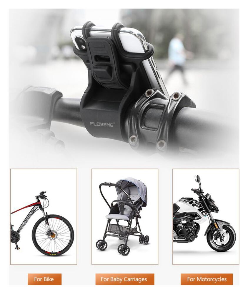 Universele en Schokbestendige Telefoonhouder Fiets/Mountainbike Zwart afbeelding 8