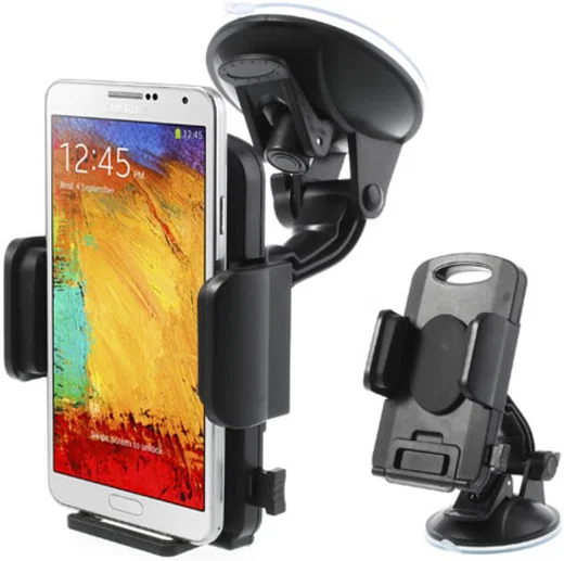Universele 360 Graden Dashboard Auto Telefoonhouder met Zuignap Zwart afbeelding 2