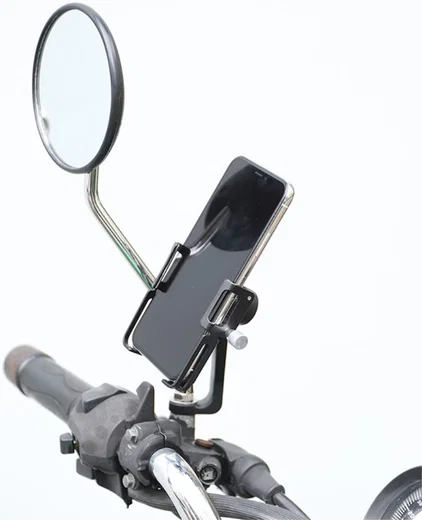 GUB P20 Verstelbare Aluminium Telefoonhouder Motor of Scooter Zwart afbeelding 10