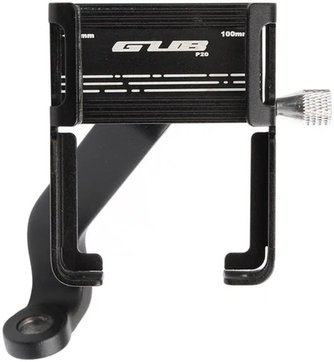 GUB P20 Verstelbare Aluminium Telefoonhouder Motor of Scooter Zwart afbeelding 2