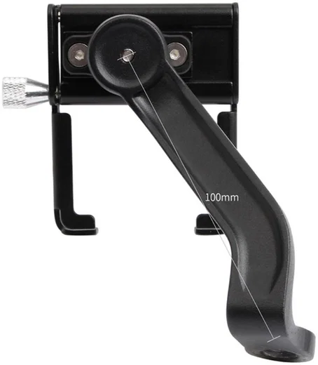 GUB P20 Verstelbare Aluminium Telefoonhouder Motor of Scooter Zwart afbeelding 4