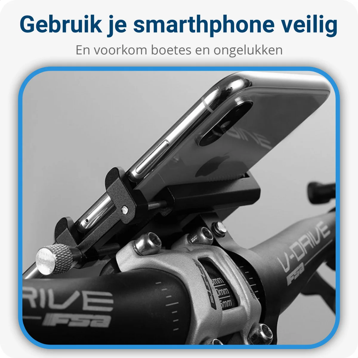 GUB G81 Universele Verstelbare Aluminium Telefoonhouder Fiets Grijs afbeelding 3