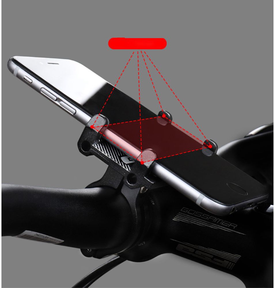 GUB G81 Universele Verstelbare Aluminium Telefoonhouder Fiets Grijs afbeelding 16