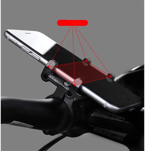 GUB G81 Universele Verstelbare Aluminium Telefoonhouder Fiets Grijs afbeelding 16