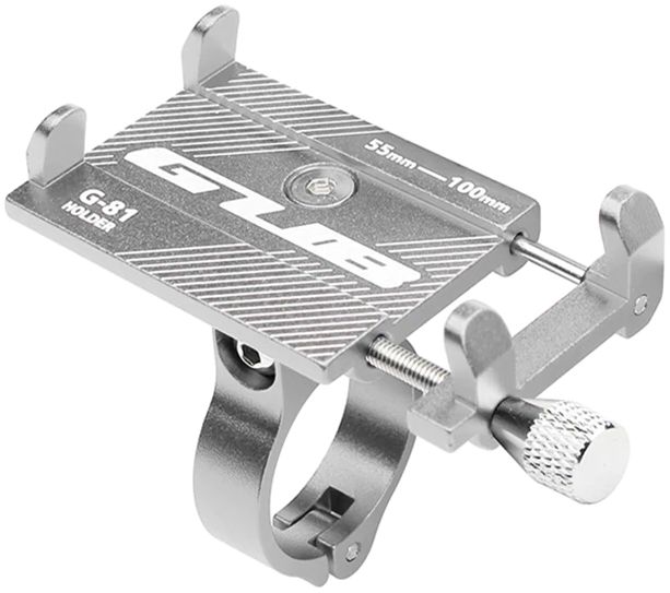 GUB G81 Universele Verstelbare Aluminium Telefoonhouder Fiets Grijs afbeelding 1