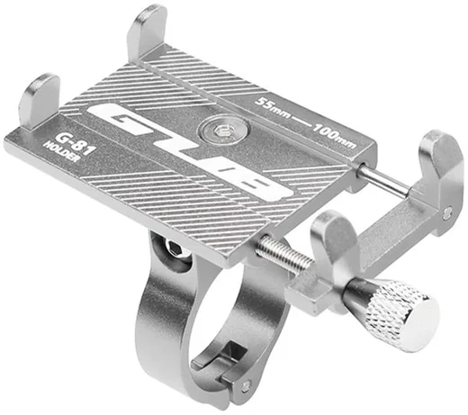 GUB G81 Universele Verstelbare Aluminium Telefoonhouder Fiets Grijs afbeelding 1