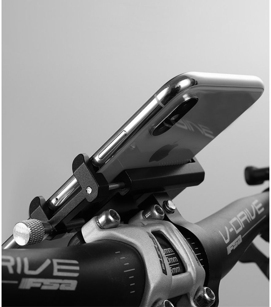 GUB G81 Universele Verstelbare Aluminium Telefoonhouder Fiets Grijs afbeelding 7