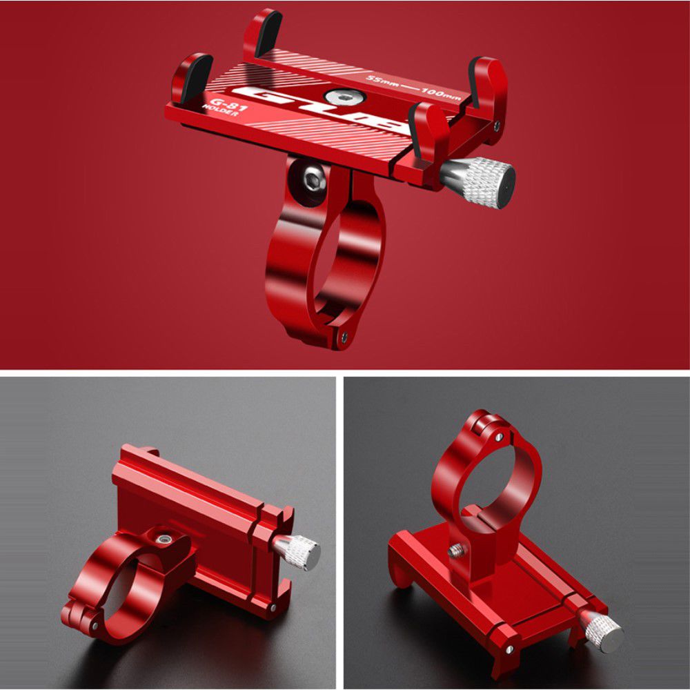 GUB G81 Universele Verstelbare Aluminium Telefoonhouder Fiets Rood afbeelding 6