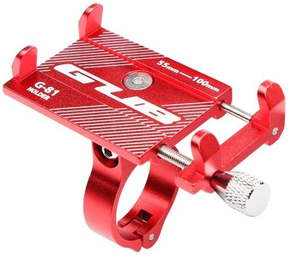 GUB G81 Universele Verstelbare Aluminium Telefoonhouder Fiets Rood afbeelding 1