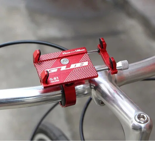 GUB G81 Universele Verstelbare Aluminium Telefoonhouder Fiets Rood afbeelding 2