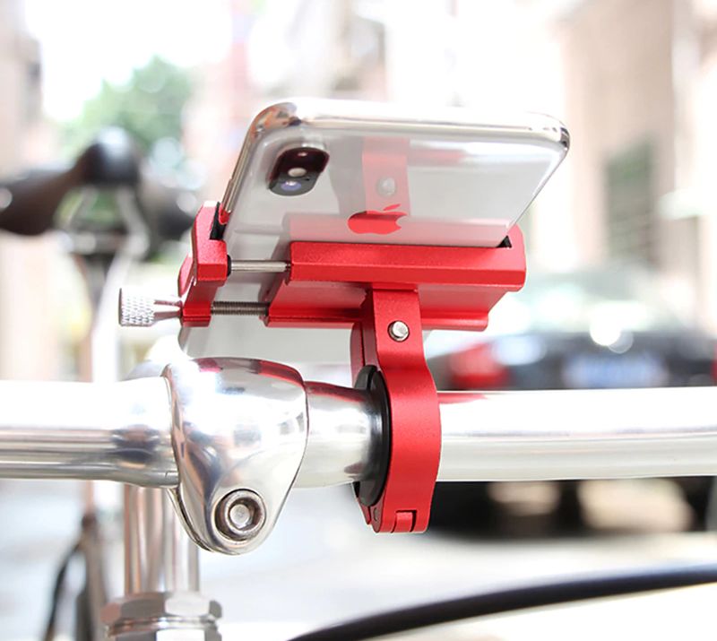 GUB G81 Universele Verstelbare Aluminium Telefoonhouder Fiets Rood afbeelding 4